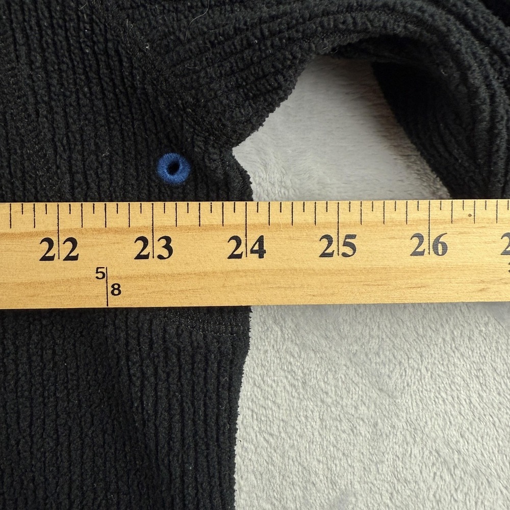 Tommy Bahama Sweater Mens Medium Black Quarter Zip Pullover Fleece Marlin Logo - Picture 6 of 8